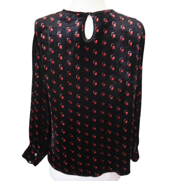 PIERRE-LOUIS MASCIA printed velvet blouse sz XS - Picture 3 of 7